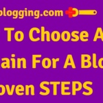 How to choose a domain for a blog